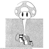 A 1996 Super Mario 64 manga suggests that 1-Up Mushrooms grow from the bodies of dead Marios, perpetuating the cycle of life and death.