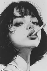 Canvas-girl-cigar