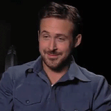 Gosling laughing