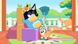 bluey king gif