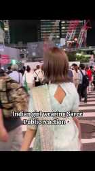 INDIAN GIRL IN SAREE PUBLIC REACTION😱 #indian #japan #saree #bollywood #publicreaction #viralvideo_thumb.jpg