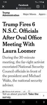 trump fires 6 NSC officials laura loomer