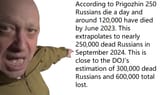 Prigozhin on death numbers