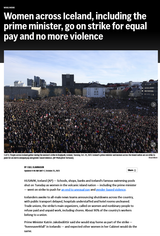 06-14 at 21-20-15 Women across Iceland including the prime minister go on strike for equal pay and no more violence AP News