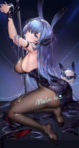 yande.re 802513 animal_ears ass azur_lane bunny_ears bunny_girl cream feet heels melailai new_jersey_(azur_lane) no_bra pantyhose