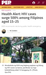 pep aids 500 percent phillipines flip