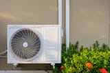 hvac unit by bush