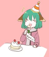 Kyouko eating cake