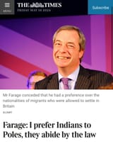 Farage poles