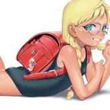 Blonde loli school swimsuit randoseru - 11 nan ja 11