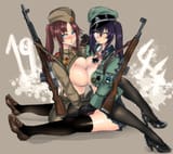 Estonian and Soviet girl docking - panzer