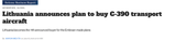 Screenshot 2025-06-18 at 14-08-28 Lithuania announces plan to buy C-390 transport aircraft - Breaking Defense