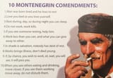 montenegrin commandments