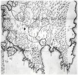 medieval map of Southern Sardinia