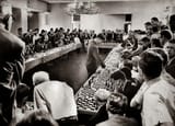 Bobby Fischer, playing 50 opponents simultaneously at his Hollywood hotel on 1964