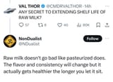 raw milk shelf life