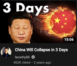 china will collapse in 3 days