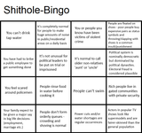 new shithole bingo