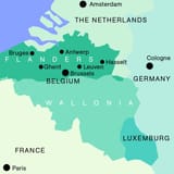 Kaart Vlaanderen