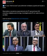 para defender entidade suspeita de fraudar o INSS