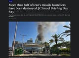 Screenshot 2025-06-21 at 20-50-59 More than half of Iran’s missile launchers have been destroyed JC Israel Briefing Day 623 - The Jewish Chronicle - The Jewish Chronicle