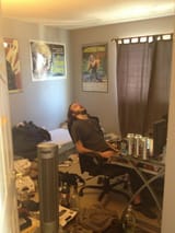 anon asleep drunk at his desk