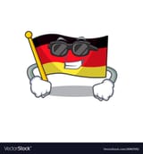 super-cool-germany-flag-flutter-on-cartoon-pole-vector-26967092