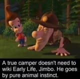 &#039;&#039;A true camper doesn&#039;t need to wiki Early Life, Jimbo&#039;&#039;
