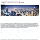 antichinese sentiment thailand