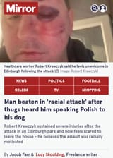 polish man beaten scots