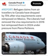 canada asylum apps down air mexicans