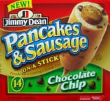 choc chip sausage pancakes
