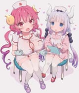 __kanna_kamui_and_ilulu_kobayashi_san_chi_no_maidragon_drawn_by_yutsumoe__803ebbb432c3fd56d5be33b6b9cf44fb