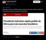 o governo fez de tudo para salvar a vida dos traficantes brasileiros presos na Indonésia