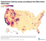 2024 zillow average home value by county