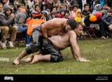 turkish-oil-wrestlerswrestling-during-the-turkish-festival-in-london-H99HJG
