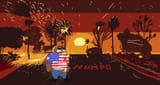america bear burning Hell Gate