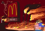 america bear burning mcDonald