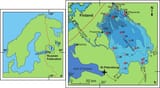 Lake-Ladoga-location-map-a-and-Lake-Ladoga-bathymetry-and-location-of-sampling-sites