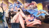 yande.re 1153865 asian_clothes ass feet ganyu garter genshin_impact horns jg&amp;solin shenhe wallpaper