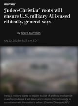 judeo-christian roots military ai USA