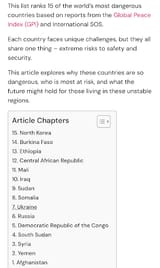 most deadly countries