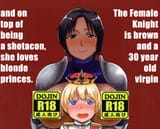 (COMITIA120) [Dokumushi Shokeitai (Kaneda Asou)] The Female Knight is brown and a 30 year old virgin, and on top of being a shotacon, she loves blonde princes. [English] [Ein Ling]