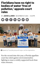 florida no right to freedom from pollution