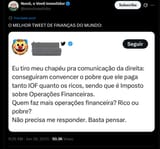 TWEET DE FINANÇAS