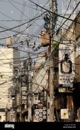 power-cables-electricity-masts-in-kyoto-japan-B61XJW