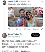 usha vance physiognomy