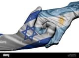 diplomatic-handshake-between-countries-flags-of-israel-and-argentina-E58AJA