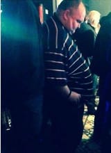 sad fat man