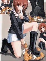 __nishizumi_miho_and_boko_girls_und_panzer_drawn_by_isofude__12a641d53499961e29aa820419085ff1